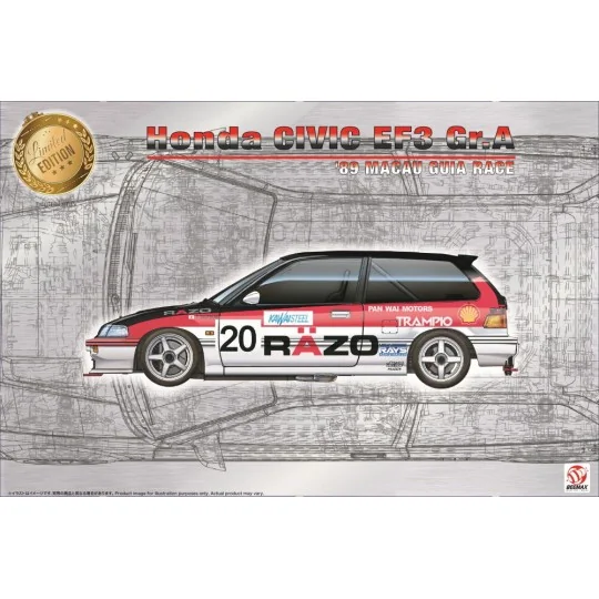 Honda Civic EF3 Gr.A 1989, 1/24 - NUNU-BEEMAX BX24032