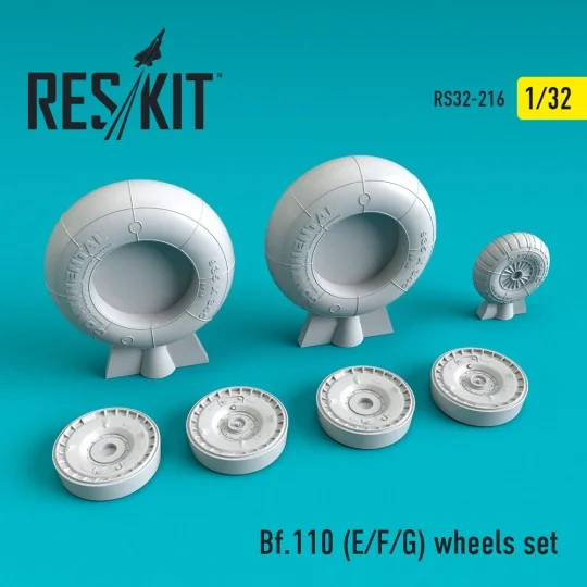 Bf-110 (E, F, G) wheels set, 1/32 - ResKit Models RS32-0216