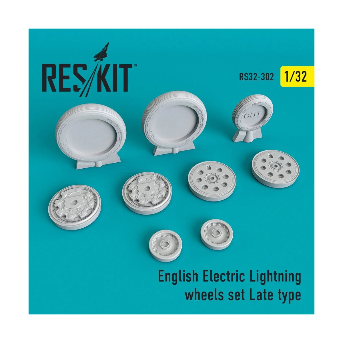 EE Lightning wheels set (late type), 1/32 - ResKit Models RS32-0302