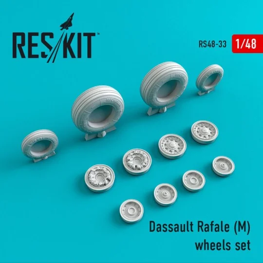 Rafale M (weighted) wheels set, 1/48 - ResKit Models RS48-0033