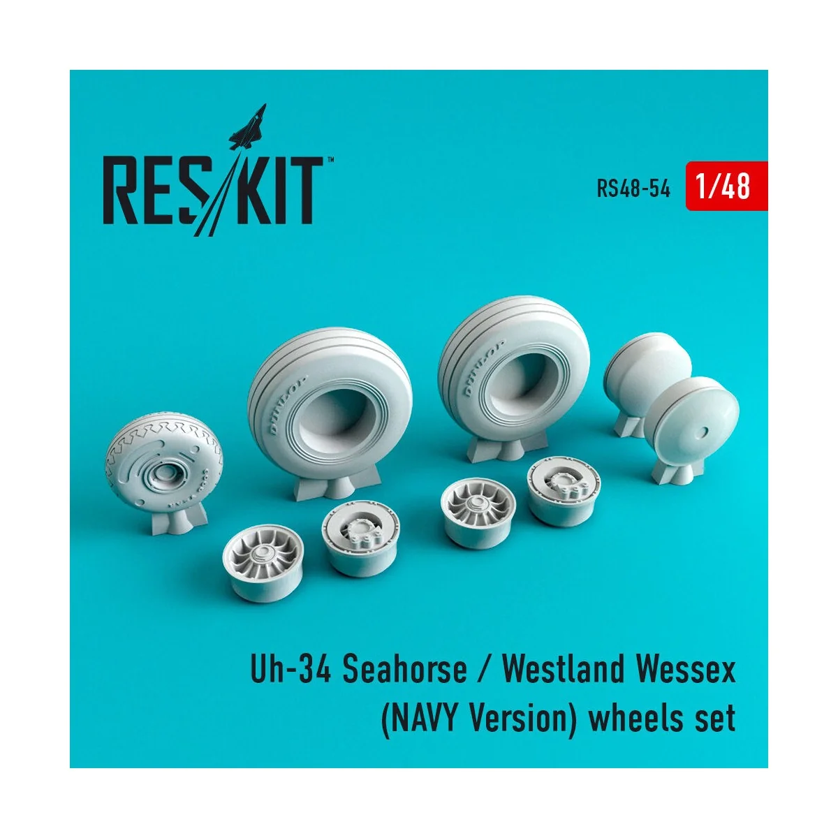 Uh-34 Seahorse/Westland Wessex (NAVY Version) wheels set, 1/48 - Re...