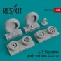 A-1 Skyraider (early version) wheels set, 1/48 - ResKit Models RS48...