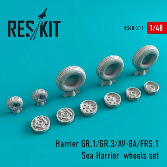 Harrier GR.1/GR.3/AV-8A/FRS.1/Sea Harrier wheels set, 1/48 - ResKit...