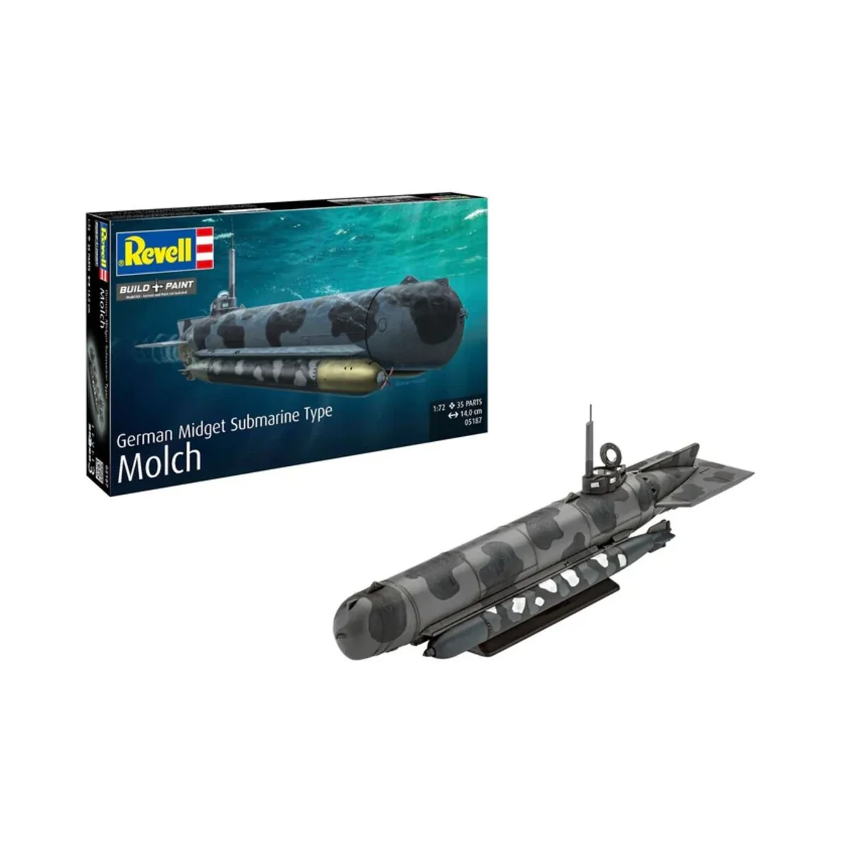 German Midget Submarine Type Molch, 1/72 - Revell 05187
