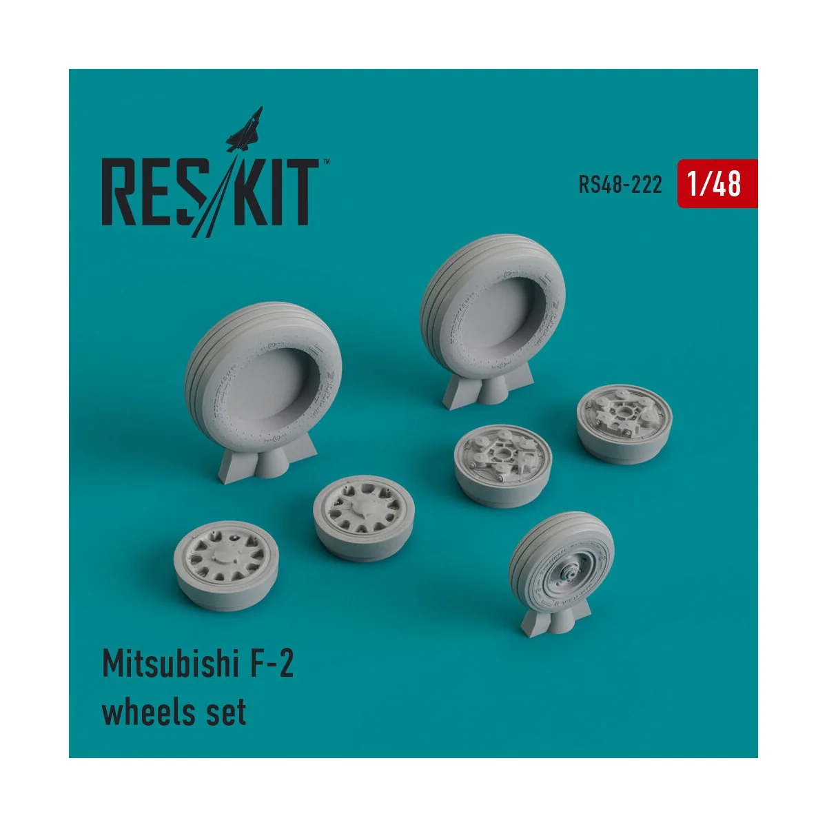 Mitsubishi F-2 wheels set, 1/48 - ResKit Models RS48-0222