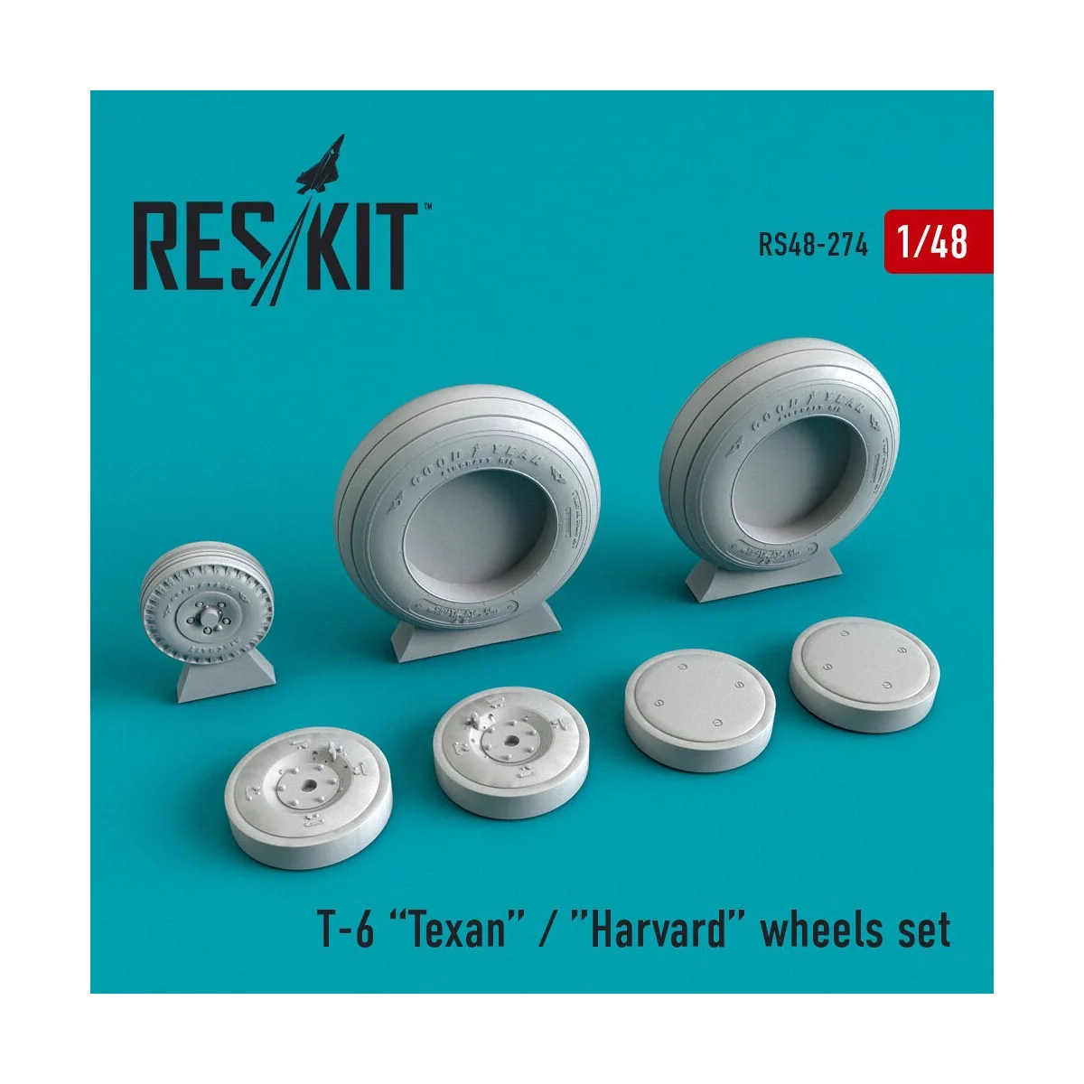 T-6 Texan wheels set, 1/48 - ResKit Models RS48-0274