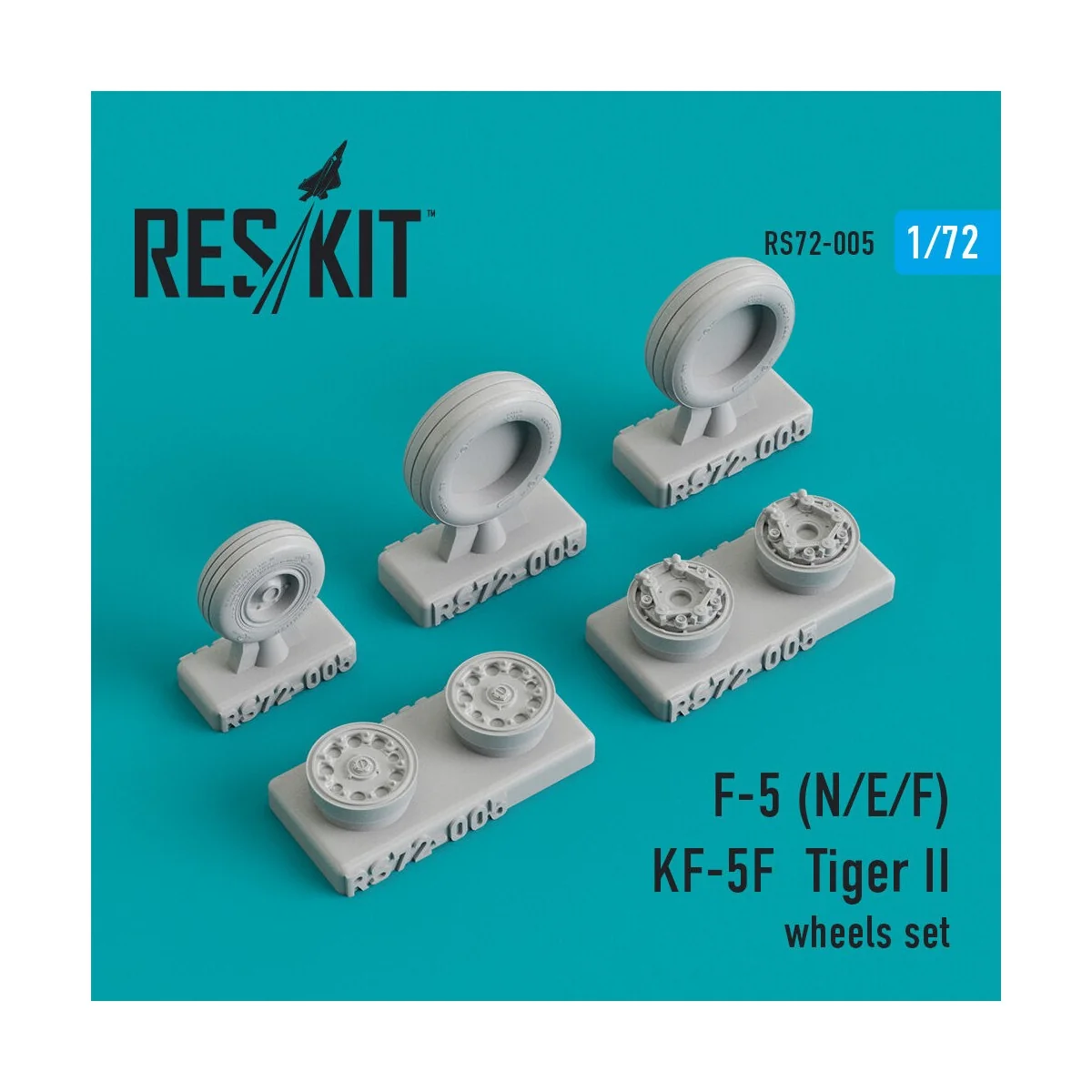 F-5 (N, E, F)/KF-5F Tiger II wheels set, 1/72 - ResKit Models RS72-...