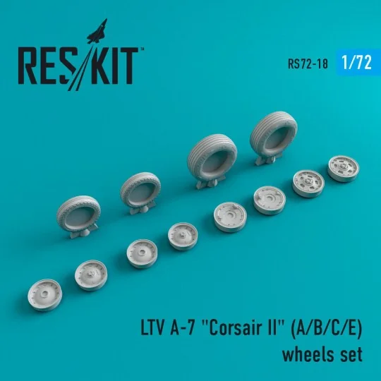 A-7 (A, B, C, E) Corsair II wheels set, 1/72 - ResKit Models RS72-0018