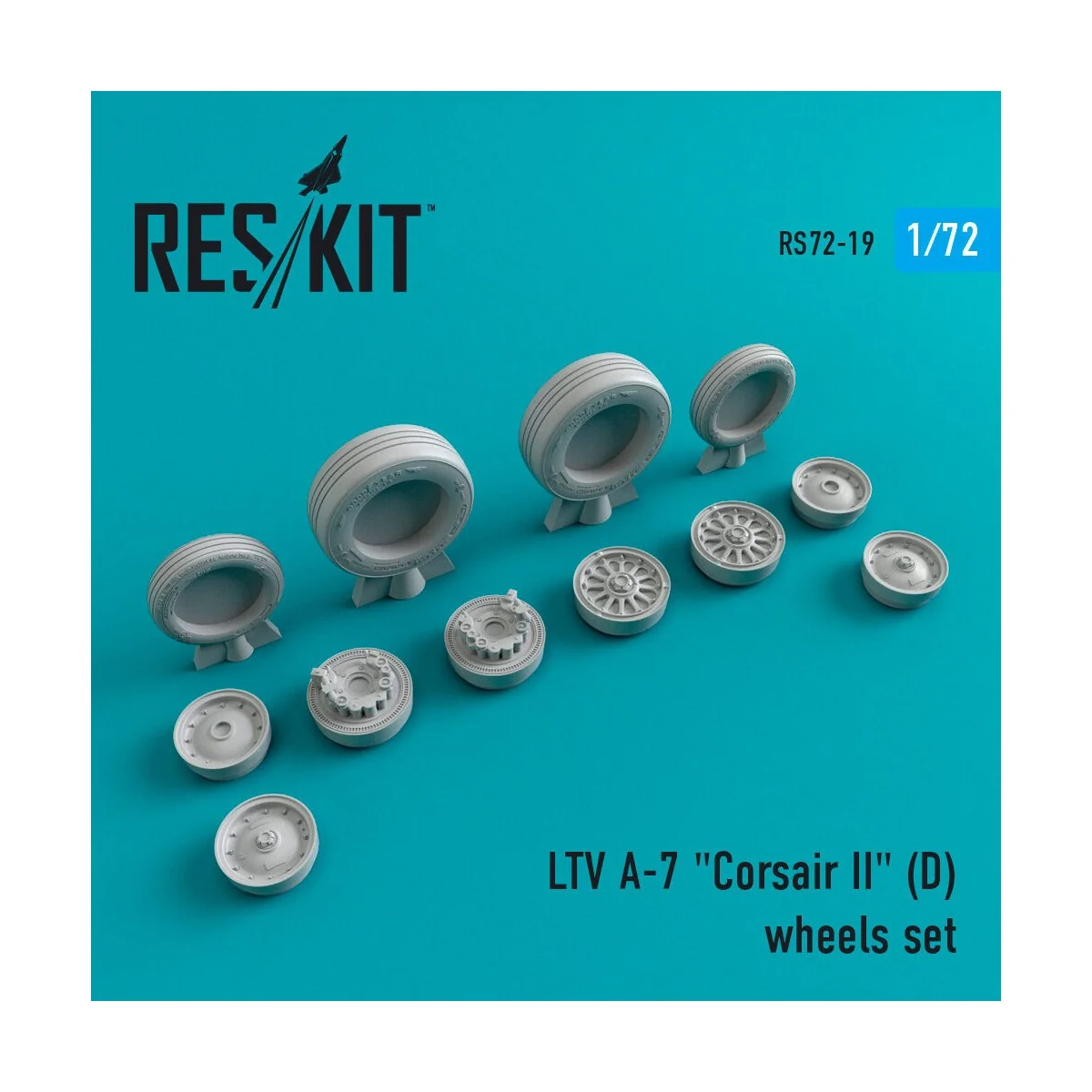 A-7D Corsair II wheels set, 1/72 - ResKit Models RS72-0019