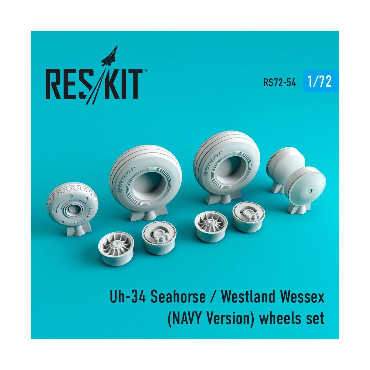 Uh-34 Seahorse/Westland Wessex (NAVY Version) wheels set, 1/72 - Re...