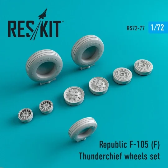 F-105F Thunderchief wheels set, 1/72 - ResKit Models RS72-0077