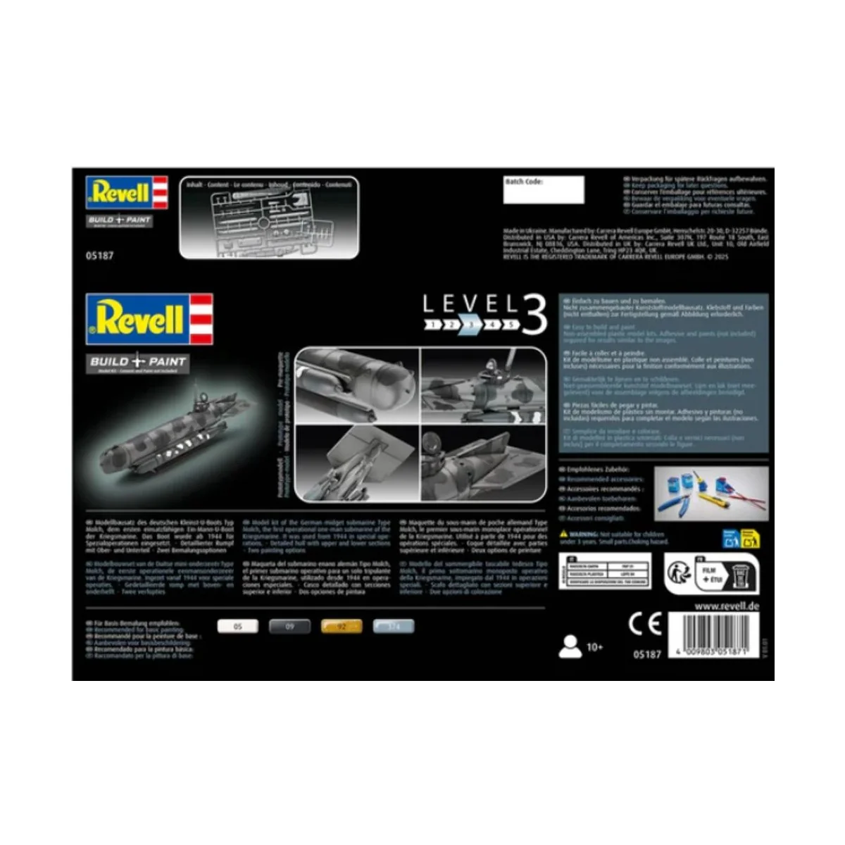 German Midget Submarine Type Molch - Revell 05187