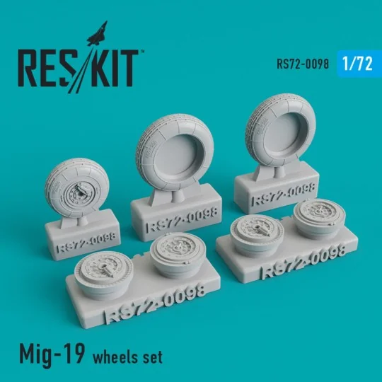 MiG-19 wheels set, 1/72 - ResKit Models RS72-0098