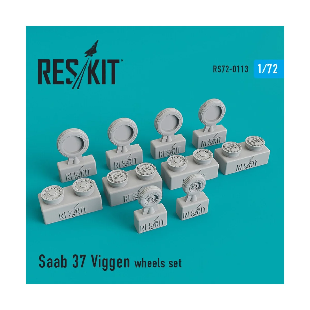 Saab 37 Viggen wheels set, 1/72 - ResKit Models RS72-0113