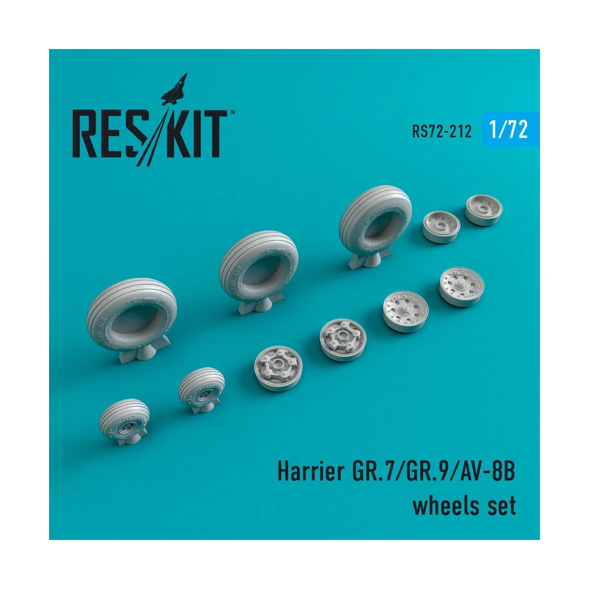 Harrier GR.7/GR.9/AV-8B wheels set, 1/72 - ResKit Models RS72-0212