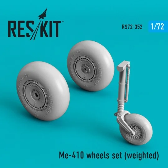 Me-410 wheels set (weighted), 1/72 - ResKit Models RS72-0352