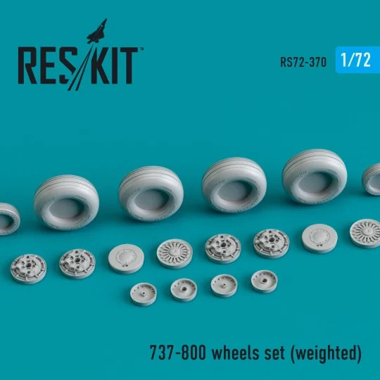 737-800 wheels set (weighted), 1/72 - ResKit Models RS72-0370