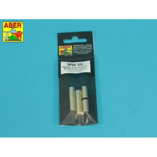 Weight for plastic models 16 x 8 mm x 6 pcs. - Aber Models MW-08