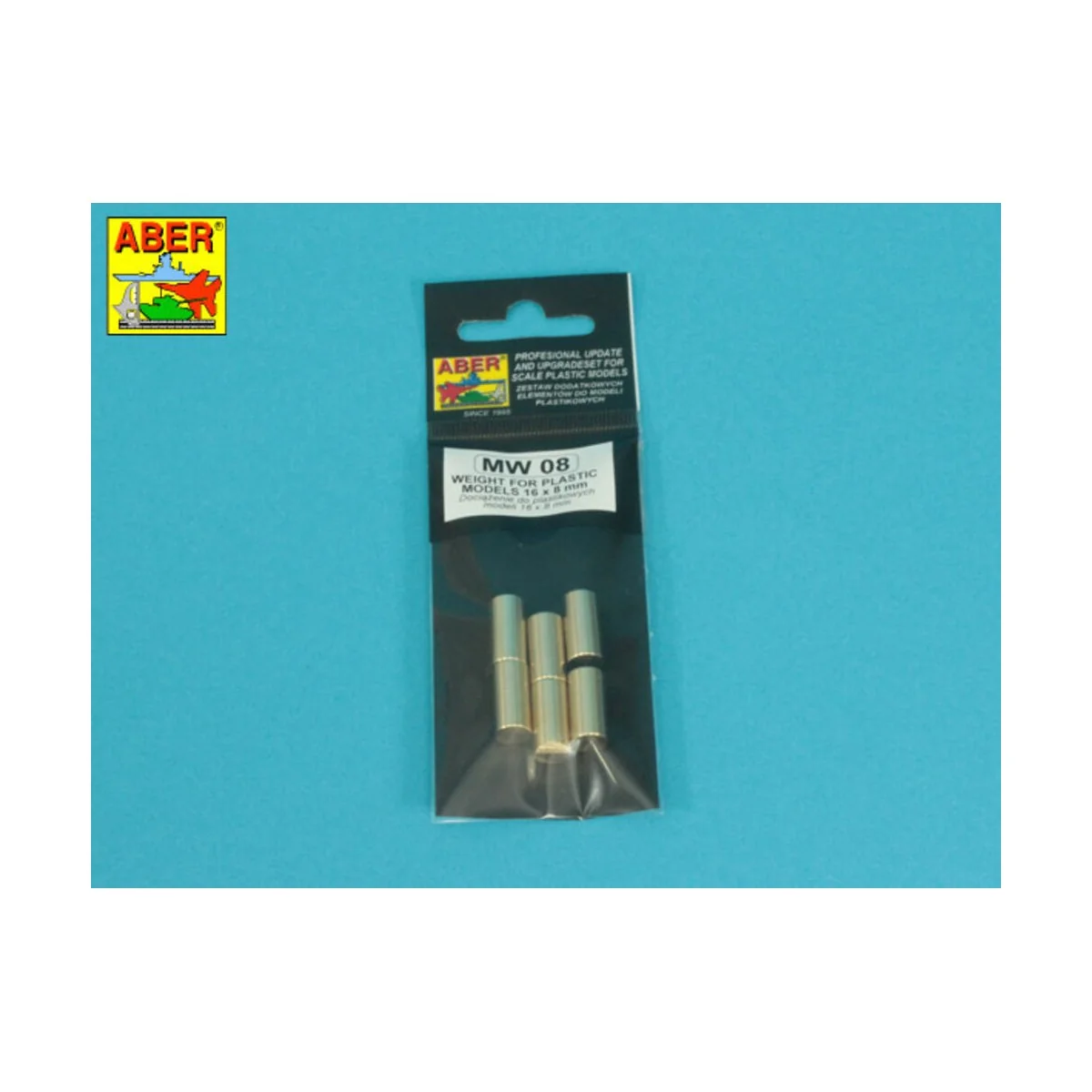Weight for plastic models 16 x 8 mm x 6 pcs. - Aber Models MW-08
