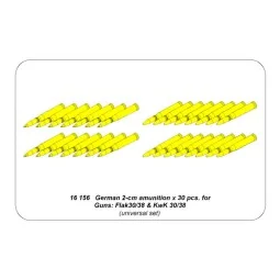 2-cm ammo x 30 pcs. for German Guns: Flak30/38 & KwK 30/38, 1/16 - ... 2