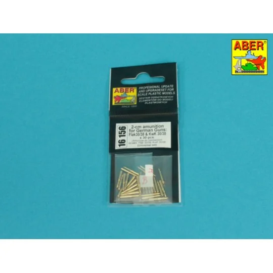 2-cm ammo x 30 pcs. for German Guns: Flak30/38 & KwK 30/38, 1/16 - ... 2-cm ammo x 30 pcs. for German Guns: Flak30/38 & KwK 30/38, 1/16 - ...