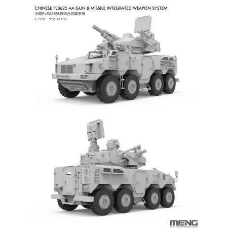 Chinese PLB625 AA Gun & Missile Integrated Weapon System, 1/72 - ME...