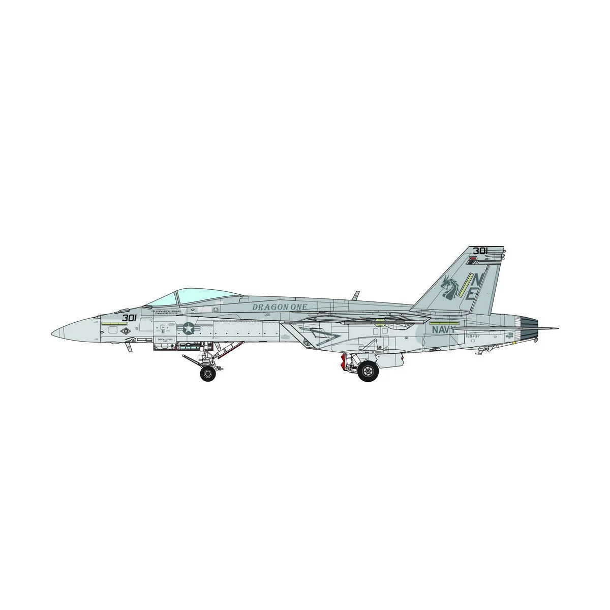 Boeing F/A-18E Super Hornet Golden Dragons, 1/48 - MENG-Model LS-023 Boeing F/A-18E Super Hornet Golden Dragons, 1/48 - MENG-Model LS-023