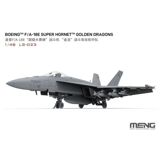 Boeing F/A-18E Super Hornet Golden Dragons, 1/48 - MENG-Model LS-023 Boeing F/A-18E Super Hornet Golden Dragons, 1/48 - MENG-Model LS-023