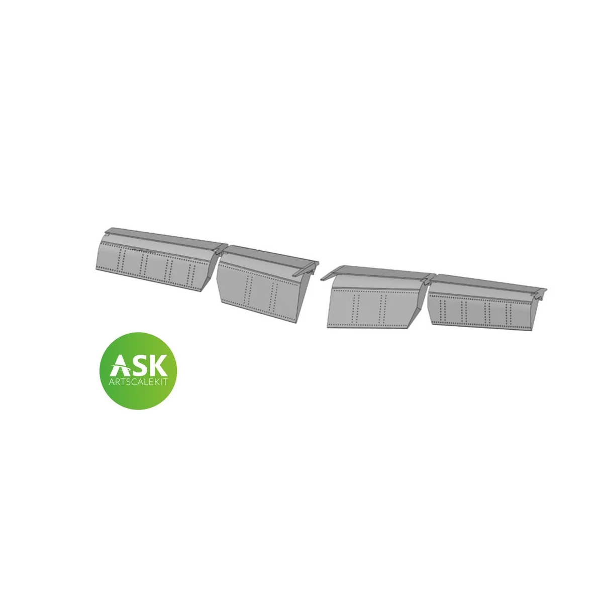 Me 262 flaps detail set - 3D print for Arma Hobby, 1/72 - Art Scale... Me 262 flaps detail set - 3D print for Arma Hobby, 1/72 - Art Scale...