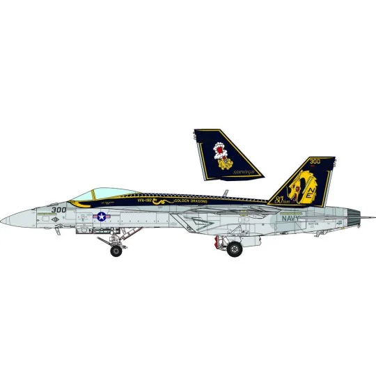Boeing F/A-18E Super Hornet Golden Dragons, 1/48 - MENG-Model LS-023 Boeing F/A-18E Super Hornet Golden Dragons, 1/48 - MENG-Model LS-023