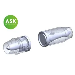 Me 262 engines (closed) detail set - 3D print for Arma Hobby, 1/72 ...