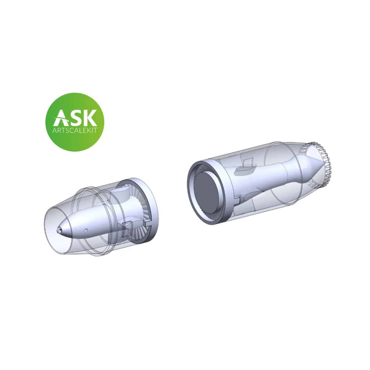 Me 262 engines (closed) detail set - 3D print for Arma Hobby, 1/72 ...