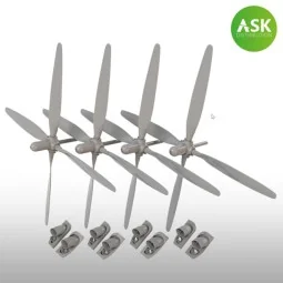 B-29 propeller set of 4 pc. and exhausts for Revell / Monogram, 1/4...