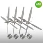 B-29 propeller set of 4 pc. and exhausts for Revell / Monogram, 1/4... B-29 propeller set of 4 pc. and exhausts for Revell / Monogram, 1/4...