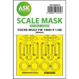 Fw 190D double-sided express fit mask for Miniart, 1/48 - Art Scale...