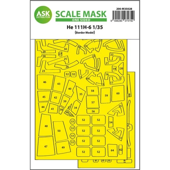 Heinkel He 111 one-sided painting mask for Border Model, 1/35 - Art... Heinkel He 111 one-sided painting mask for Border Model, 1/35 - Art...