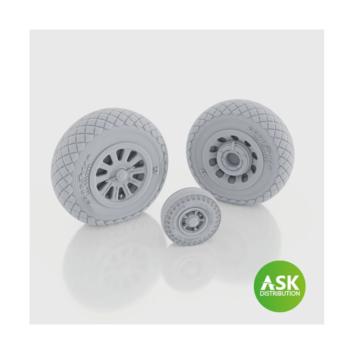 P-51D Mustang - wheels for Eduard, 1/48 - Art Scale Kit 200-A48088 P-51D Mustang - wheels for Eduard, 1/48 - Art Scale Kit 200-A48088