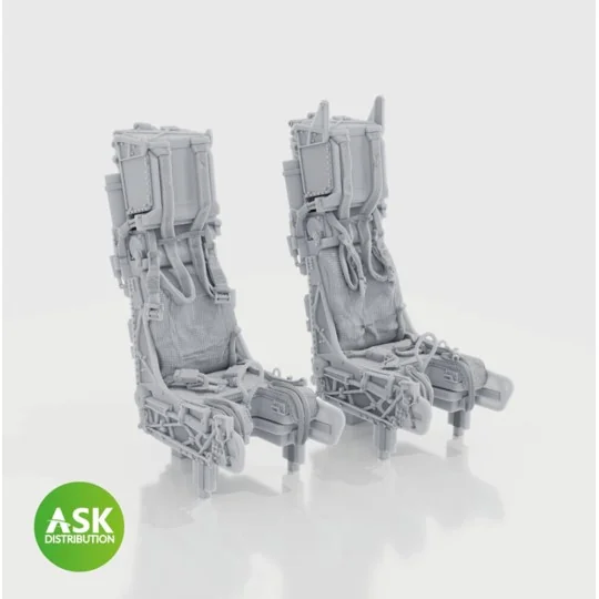 SJU-17 ejection seats with seat belts, 2 pcs F-14D - 3D print for T... SJU-17 ejection seats with seat belts, 2 pcs F-14D - 3D print for T...