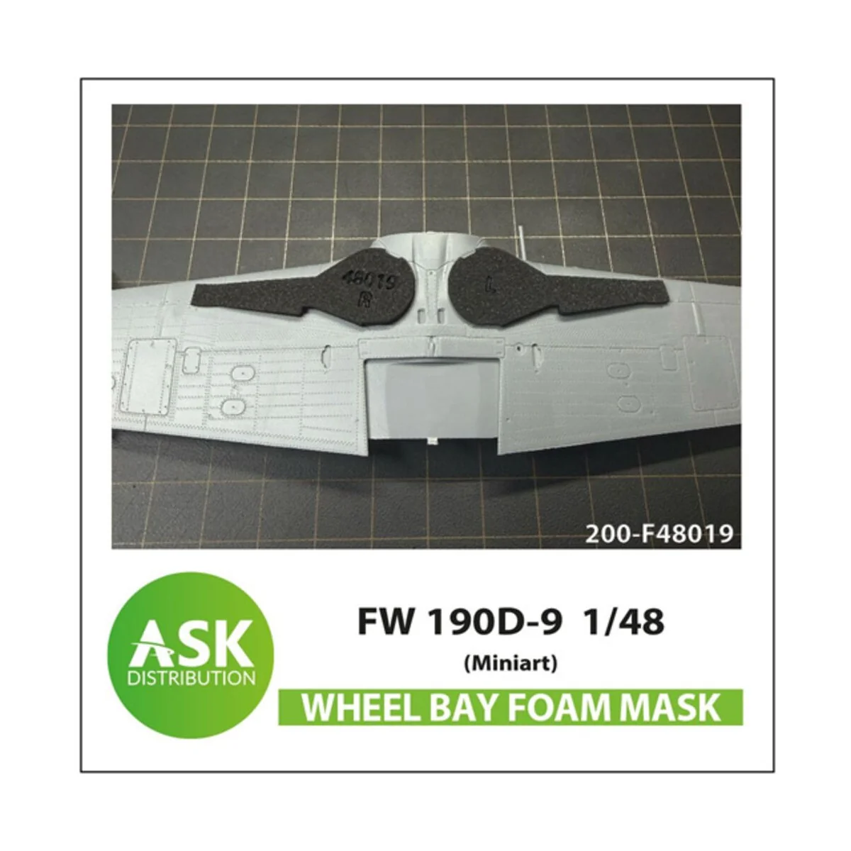 Fw 190D flexibel FOAM wheel bay mask for Miniart, 1/48 - Art Scale ...