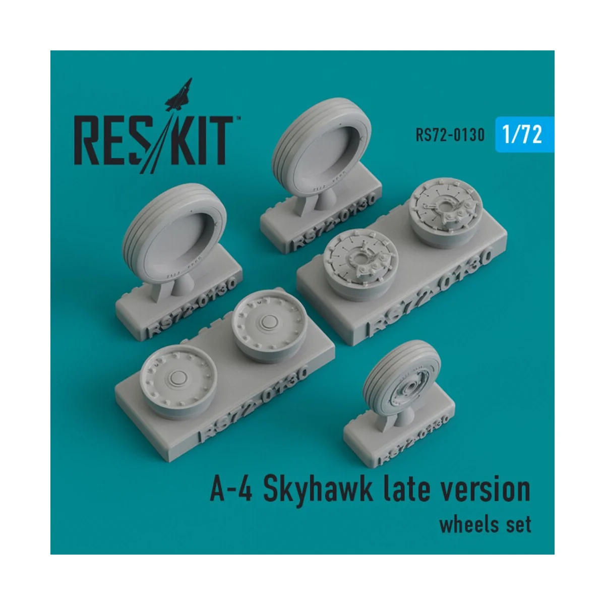 A-4 Skyhawk late version wheels set, 1/72 - ResKit Models RS72-0130 A-4 Skyhawk late version wheels set, 1/72 - ResKit Models RS72-0130