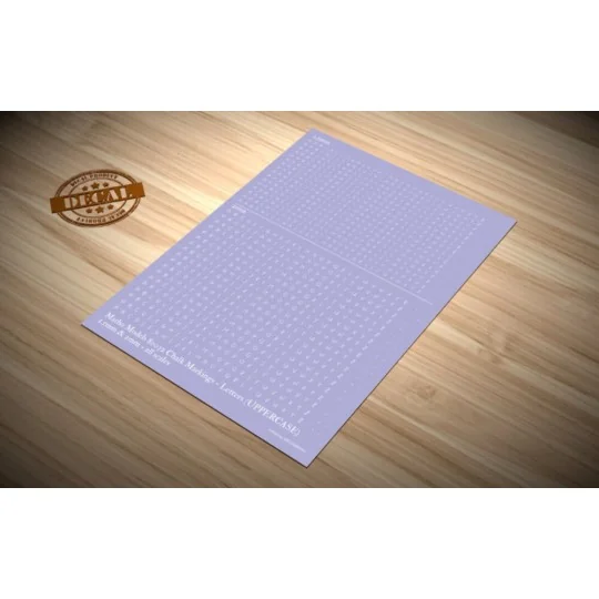 Chalk Markings - Letters (UPPERCASE) - 1.5mm & 2mm - Matho Models 8... Chalk Markings - Letters (UPPERCASE) - 1.5mm & 2mm - Matho Models 8...