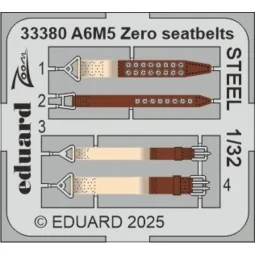 A6M5 Zero seatbelts STEEL TAMIYA, 1/32 - Eduard Accessories 33380 2