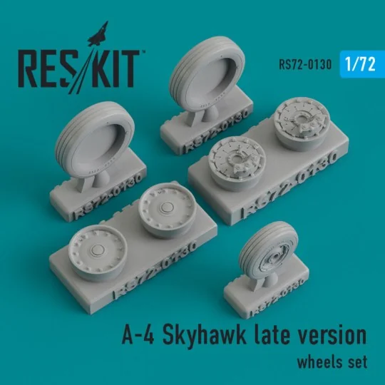 A-4 Skyhawk late version wheels set, 1/72 - ResKit Models RS72-0130 A-4 Skyhawk late version wheels set, 1/72 - ResKit Models RS72-0130
