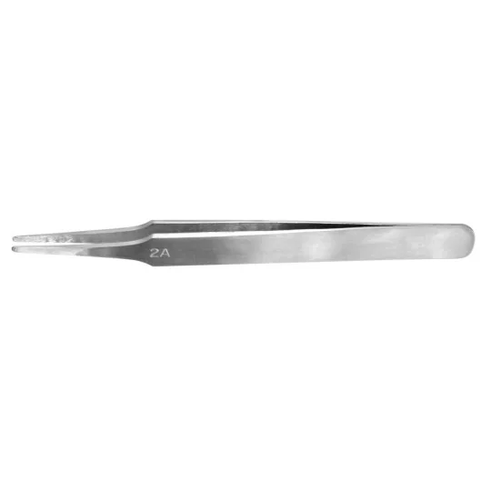 Flat Rounded Stainless Steel Tweezers (120 mm) - Vallejo T12007