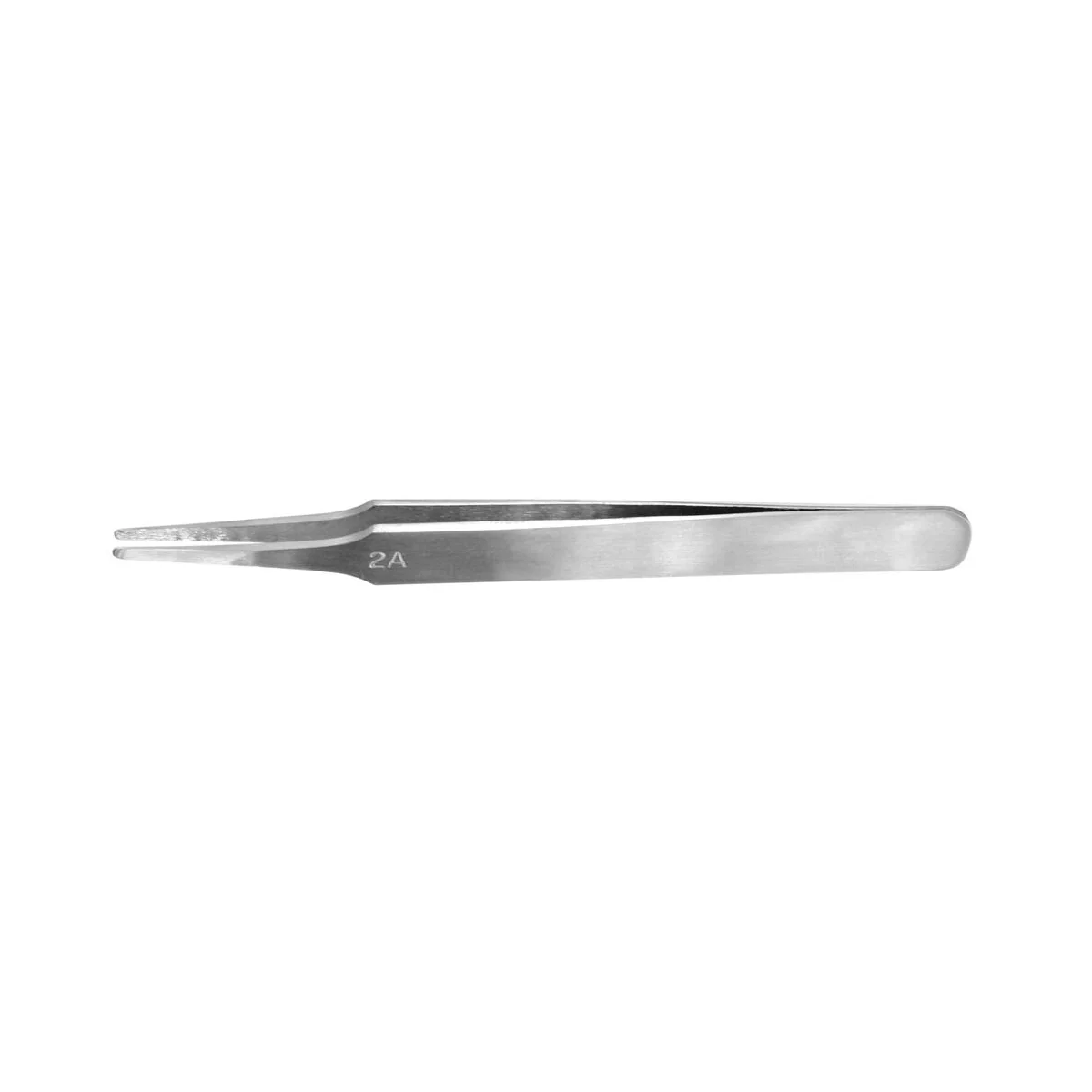 Flat Rounded Stainless Steel Tweezers (120 mm) - Vallejo T12007