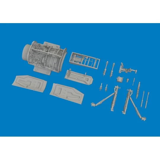 F-16C wheel bays & legs standard PRINT for Tamiya, 1/48 - Eduard Ac...