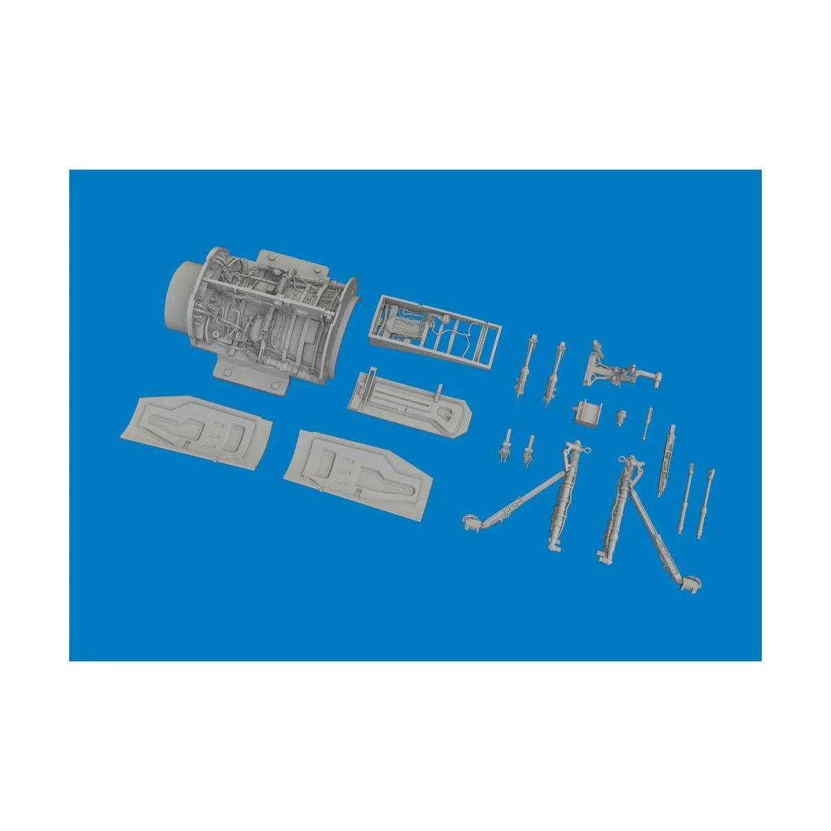 F-16C wheel bays & legs standard PRINT for Tamiya, 1/48 - Eduard Ac...