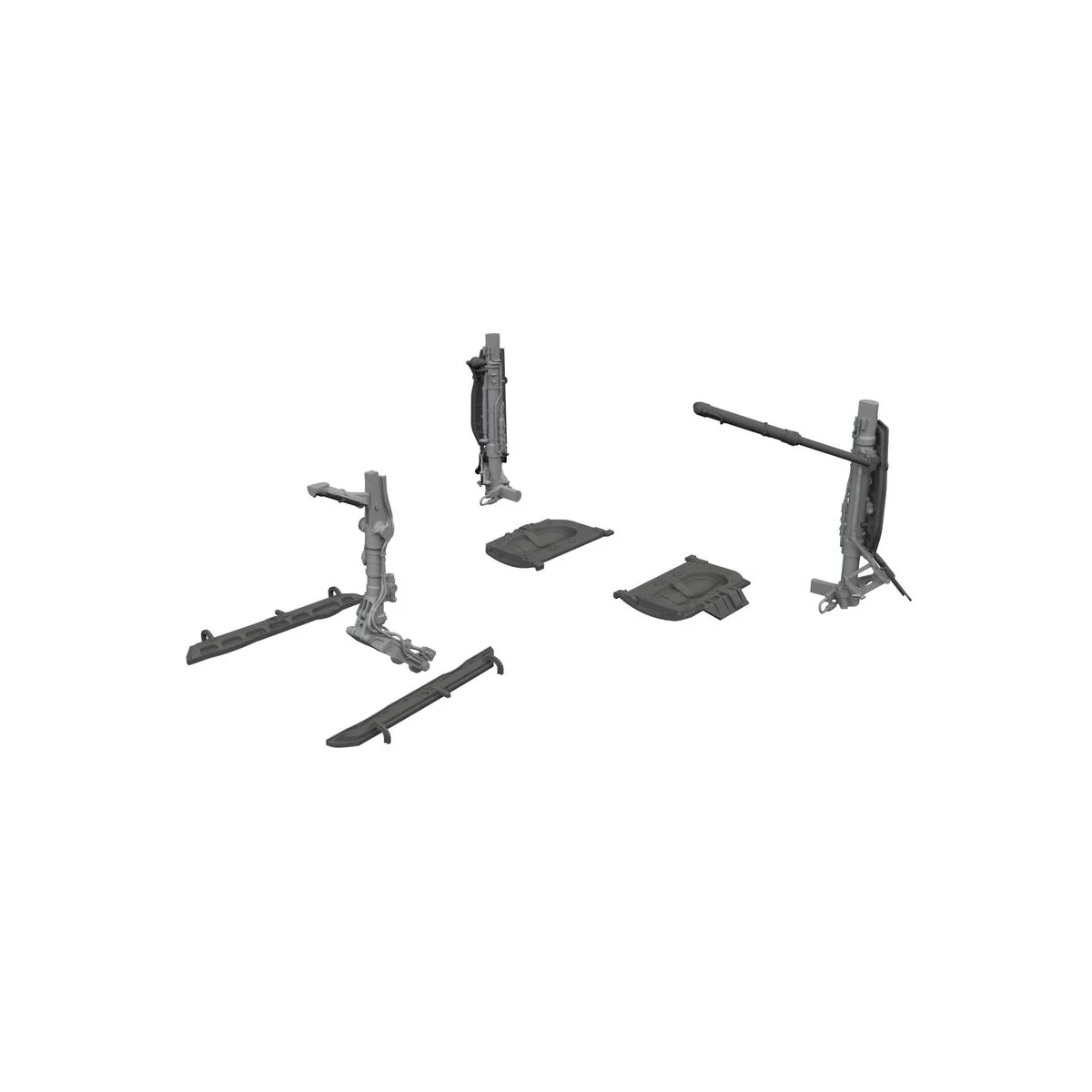 MiG-21F undercarriage legs PRINT for Eduard, 1/48 - Eduard Accessor...