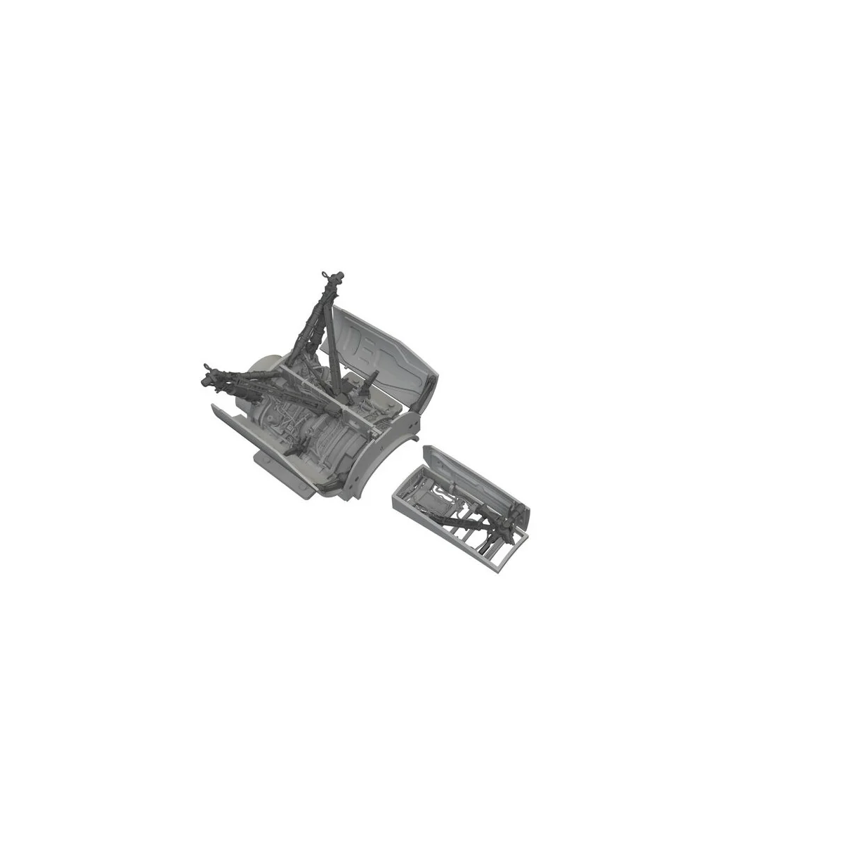 F-16C wheel bays & legs standard PRINT for Tamiya, 1/48 - Eduard Ac...