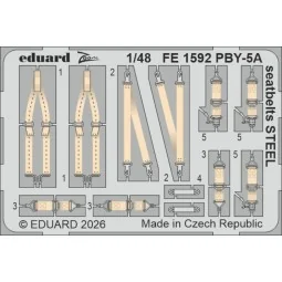 PBY-5A seatbelts STEEL for Eduard / Revell, 1/48 - Eduard Accessori...